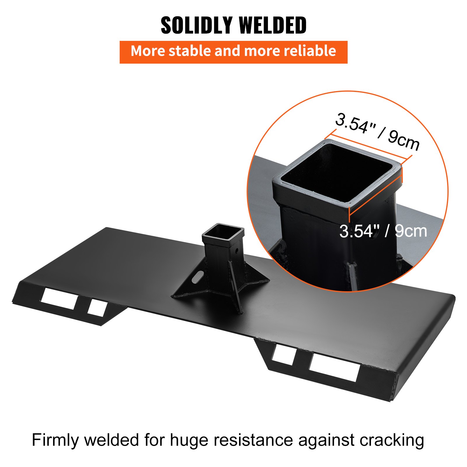 VEVOR 1/4\" Thick Plate 3/8\" Top Bar Thic Quick Tach Attachment Mount Plate Skid Steer Bobcat