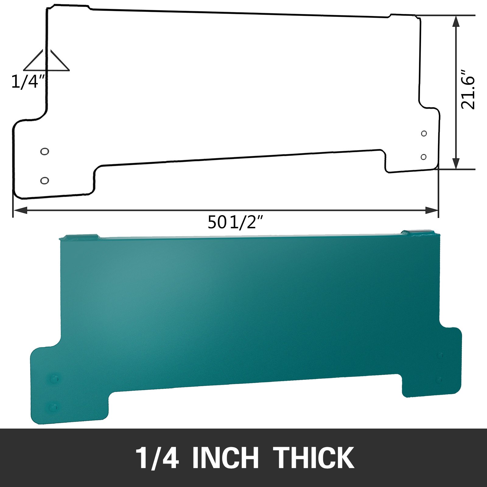 VEVOR 1/4 inches Quick Tach Attachment Mount Plate Skid Steer fits John Deere Front Loader Tractor Loader Weld