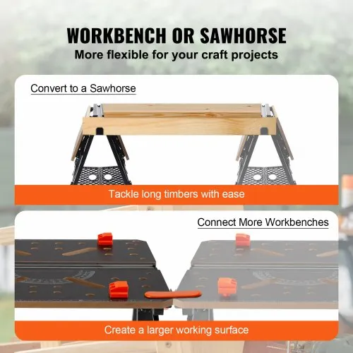 WORX Table de travail et chevalet de sciage multifonctions Pegasus WX051 WORX Table de travail et chevalet de sciage multifonctions Pegasus WX051
