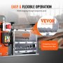 VEVOR Automatic Wire Stripping Machine, 0.06''-1.26'' Electric Motorized Cable Stripper, 750 W, 98 ft/min Wire Peeler with Visible Stripping Depth Reference, 10 Channels for Scrap Copper Recycling