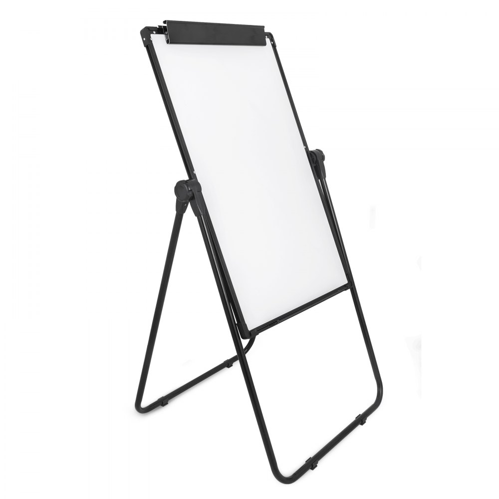 VEVOR Magnetic White Board 26 x 36 inch Rotatable Dry Erase Board Rotatable Height Adjustable 3.1ft-5.6ft Foldable Double Sides