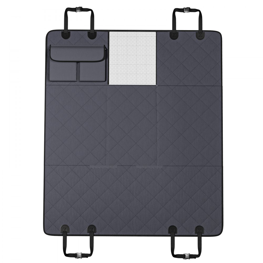 VEVOR Back Seat Extender for Dogs,Dog Hammock for Car Back seat,Waterproof Hard Bottom Dog Car Seat Cover for Back Seat 54"x24",Supports 400lbs with Mesh Window and Storage Pocket for Car, SUV