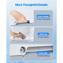 Commercial Ice Shaver 220LBS/H Electric Ice Crusher Snow Cone Maker White
