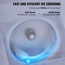 VEVOR Commercial Ice Shaver 265LBS/Hr Drtič ledu Stroj na sněhové kužely 650W