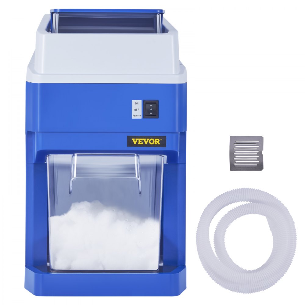 VEVOR Commercial Ice Shaver Crusher, 120kg Per Hour Electric Snow Cone Maker with 2kg Ice Box, 300W Tabletop Shaved Ice Machine for Parties Events Snack Bar, Home and Commercial Use