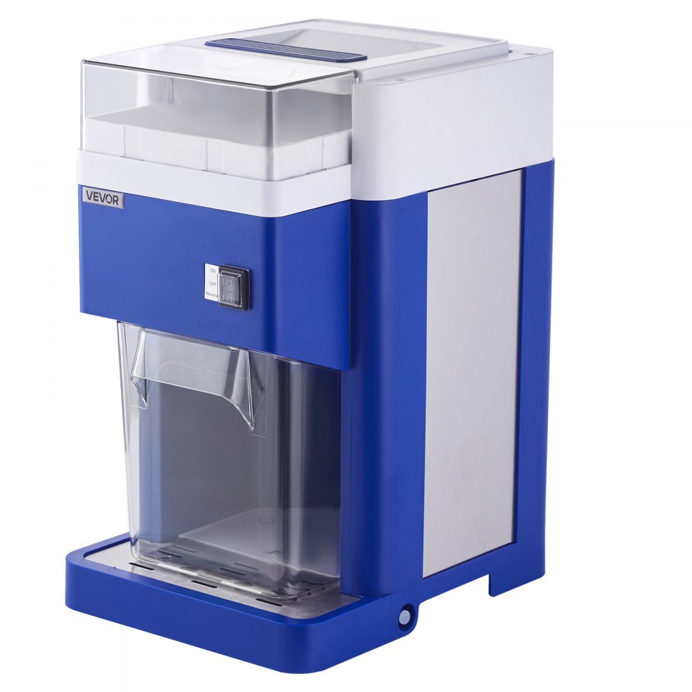 VEVOR Commercial Ice Shaver Machine, 1.91QT /1.8L Large Electric Snow Cone Machine, Fine & Fluffy with 300W Motor, Stainless Steel Blades, Shaved Ice Maker for Dessert Shop Home Party Restaurant, Blue
