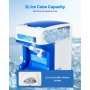 Commercial Ice Shaver 286LBS/H Electric Snow Cone Maker Ice Crusher Blue