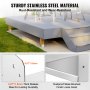 VEVOR 203.2x203.2mm Post Base, 1Pcs Stainless Steel Adjustable Post Anchor Bracket(Internal 198 x 185), Adjustable Post Base for Pavilion Deck Porch Handrail Railing Support Decorative Anchor Plate