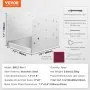 VEVOR 203.2x203.2mm Post Base, 1Pcs Stainless Steel Adjustable Post Anchor Bracket(Internal 198 x 185), Adjustable Post Base for Pavilion Deck Porch Handrail Railing Support Decorative Anchor Plate