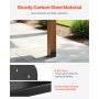 VEVOR 6x6 Post Base 2 Pcs, Inner Size 5.9x5.55 inch / 150x141 mm Post Brackets, Heavy Duty Carbon Steel Decking Posts, Wood Posts Brackets for Pavilion Deck Railing Support Deck Base Plate, Black