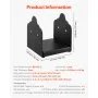 VEVOR 6x6 Post Base 2 Pcs, Inner Size 5.9x5.55 inch / 150x141 mm Post Brackets, Heavy Duty Carbon Steel Decking Posts, Wood Posts Brackets for Pavilion Deck Railing Support Deck Base Plate, Black