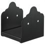 VEVOR 6x6 Post Base 2 Pcs, Inner Size 5.9x5.55 inch / 150x141 mm Post Brackets, Heavy Duty Carbon Steel Decking Posts, Wood Posts Brackets for Pavilion Deck Railing Support Deck Base Plate, Black