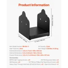 2 Pack 6x6 Post Base Brackets Wood Fence Post Anchor Inner Size 5.9x5.55 inch