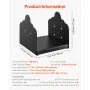 VEVOR 8x8 Post Base 2 Pcs, Inner Size 7.9x7.5 inch / 200x190 mm Post Brackets, Heavy Duty Carbon Steel Decking Posts, Wood Posts Brackets for Pavilion Deck Railing Support Deck Base Plate, Black