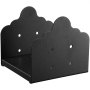 VEVOR 8x8 Post Base 2 Pcs, Inner Size 7.9x7.5 inch / 200x190 mm Post Brackets, Heavy Duty Carbon Steel Decking Posts, Wood Posts Brackets for Pavilion Deck Railing Support Deck Base Plate, Black