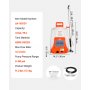 VEVOR Battery Powered Backpack Sprayer, 0-90 PSI Adjustable Pressure, 4 Gallon Tank, Back Pack Sprayer with 8 Nozzles and 2 Wands, 12V 8Ah Battery, Wide Mouth Lid for Weeding, Spraying, Cleaning