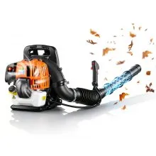 VEVOR Backpack Leaf Blower, 43CC 2-Stroke Engine Gas Powered Leaf Blower with 1.38L Fuel Tank, 815 m³/h Air Volume, 241 km/h Air Speed, Ideal for Lawn Care, Leaves Cleaning, Yard Debris & Snow Removal