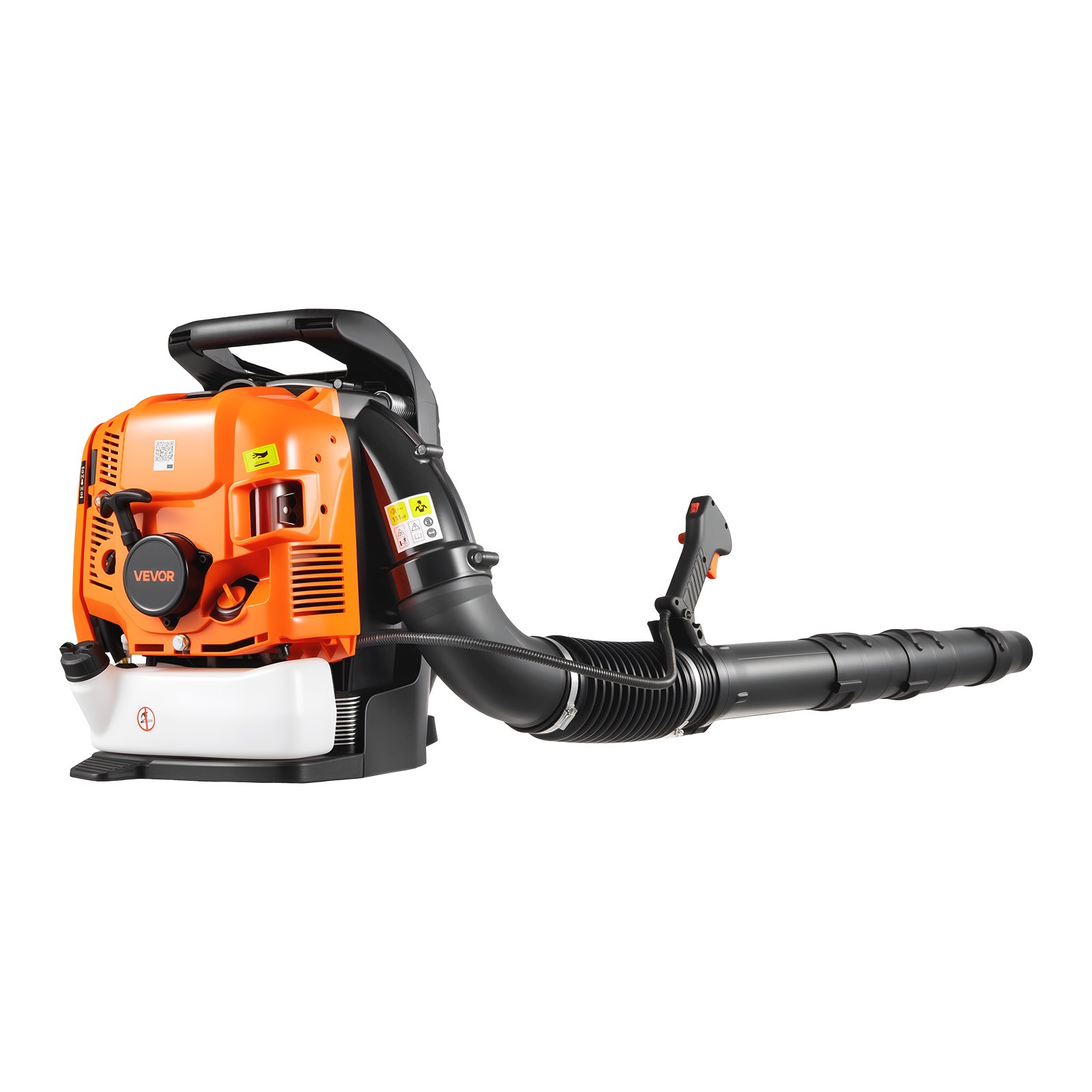 VEVOR Backpack Leaf Blower, 75.6CC 4-Stroke Engine Gas Powered Leaf Blower with 1.8L Fuel Tank, 1045 m³/h Air Volume, 317 km/h Speed, Ideal for Lawn Care, Leaves Cleaning, Yard Debris & Snow Removal