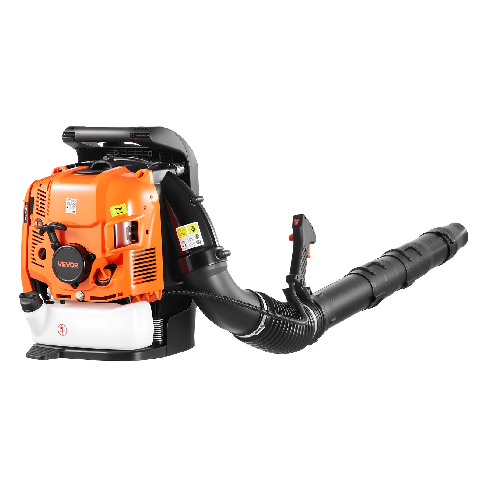 VEVOR Backpack Leaf Blower, 75.6CC 4-Stroke Engine Gas Powered Leaf Blower with 1.8L Fuel Tank, 1045 m³/h Air Volume, 317 km/h Speed, Ideal for Lawn Care, Leaves Cleaning, Yard Debris & Snow Removal