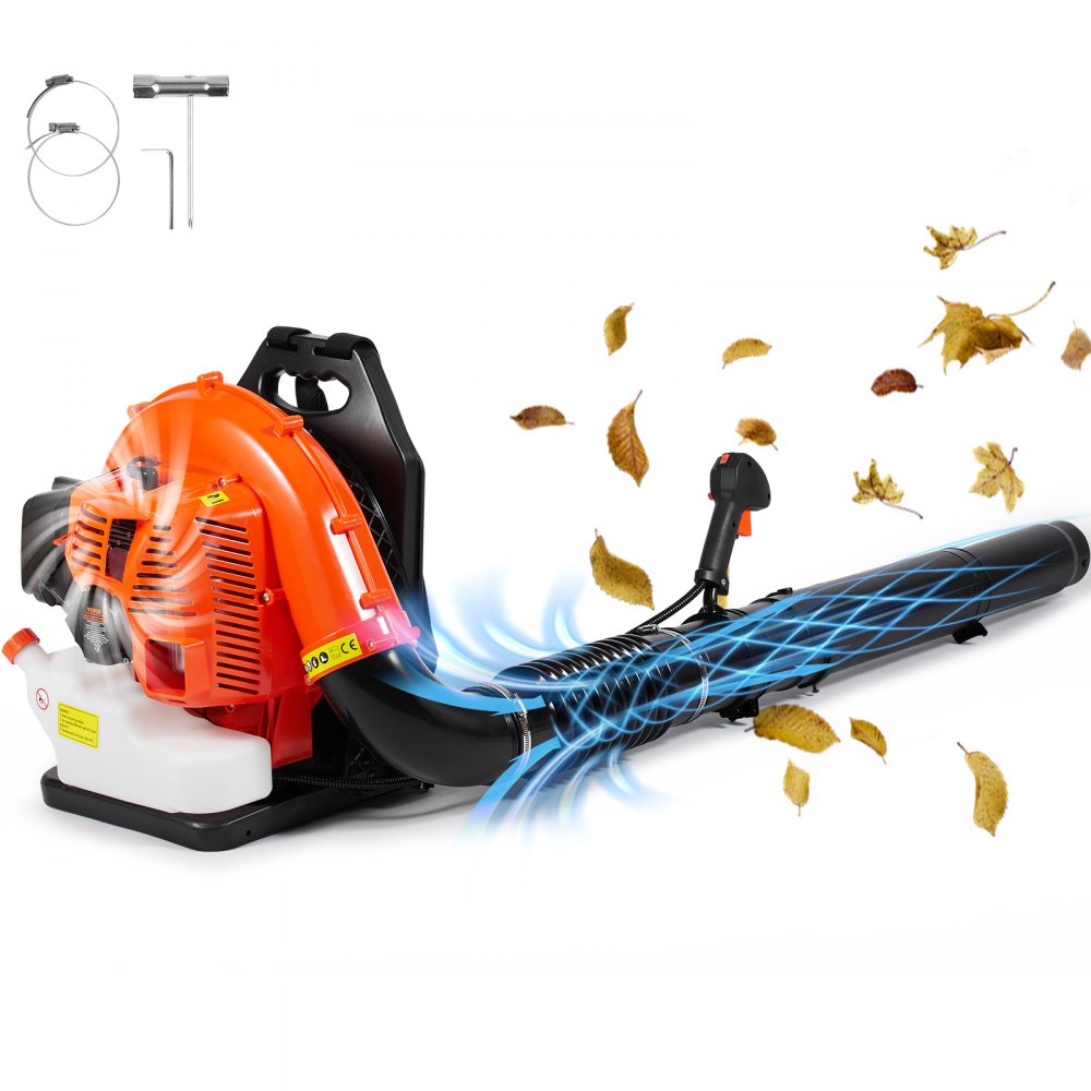 VEVOR Backpack Leaf Blower 79CC 2-Cycle Gas Leaf Blower 930CFM Όγκος αέρα 184MPH