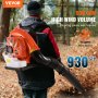 VEVOR Backpack Leaf Blower 79CC 2-Cycle Gas Leaf Blower 930CFM Όγκος αέρα 184MPH