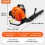 VEVOR Backpack Leaf Blower, 79CC 2-Cycle Gas Leaf Blower with 3L Fuel Tank, 930CFM Air Volume 184MPH Speed, Ideal for Lawn Care, Leaf Cleaning, and Snow Removal