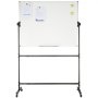 VEVOR rolling magnetic whiteboard on sturdy stand with papers and sticky notes attached.