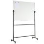 VEVOR rolling magnetic whiteboard with black frame and caster wheels, holding a memo with magnets.