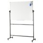 VEVOR rolling magnetic whiteboard on stand with markers, eraser, and magnets on upper right corner.