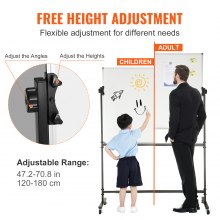 VEVOR Rolling Magnetic Whiteboard Double-sided Mobile Whiteboard 48 x 36 inch