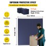 Pohyblivé deky VEVOR, 12 balení – 80" x 72" (váha 42 lb/dz), profesionálne baliace deky z netkaného a recyklovaného bavlneného materiálu, odolné prepravné podložky na ochranu nábytku, podláh, modrá
