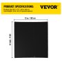 VEVOR Moving Blankets, 12 Packs - 80" x 72" (42 lb/dz Weight), Professional Non-Woven & Recycled Cotton Material Packing Blankets, Heavy-Duty Shipping Pads for Protecting Furniture, Floors, Black