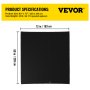 VEVOR Moving Blankets, 80" x 72" (45 lb/dz Weight)-6 Packs, Professional Non-Woven & Recycled Cotton Packing Blanket, Heavy Duty Mover Pads for Protecting Furniture, Floors, Appliances, Black