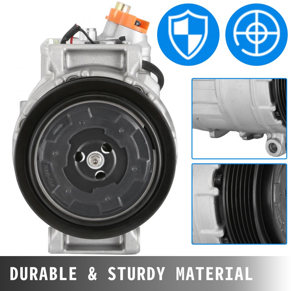 VEVOR CO 10807JC (000230011) Universal Air Conditioner A/C Compressor for 06-11 Mercedes R350, 03-06 S430/S500 0022301211 7SEU17C 98356 97356