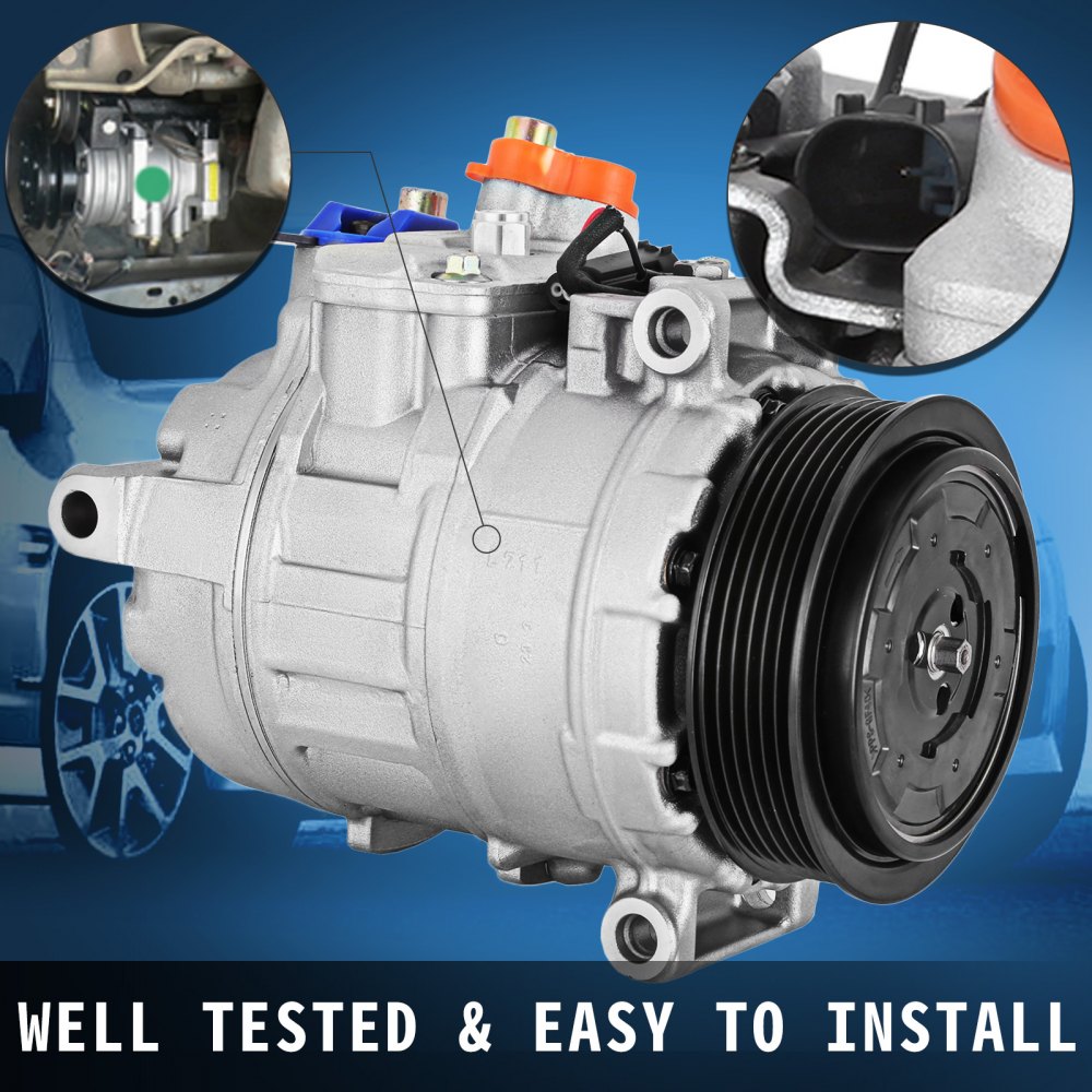 VEVOR CO 10807JC (000230011) Universal Air Conditioner A/C Compressor for 06-11 Mercedes R350, 03-06 S430/S500 0022301211 7SEU17C 98356 97356