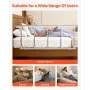 VEVOR Foldable Bed Rail for Elderly, 122 cm Bedside Assist Rail with Fixing Strap, Adjustable Height Pipe Bedside Cane, High-Strength Metal Senior Bed Bar, Hand Guard Grab Fits King, Queen, Full, Twin