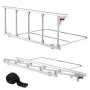 VEVOR Foldable Bed Rail for Elderly, 122 cm Bedside Assist Rail with Fixing Strap, Adjustable Height Pipe Bedside Cane, High-Strength Metal Senior Bed Bar, Hand Guard Grab Fits King, Queen, Full, Twin