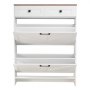 VEVOR Shoe Cabinet with 2 Flip Drawers, Farmhouse Shoes Storage Cabinet with 2 Drawers and Anti-Tipping Device, Freestanding Shoe Organizer Ideal for Entryway, Hallway, Bedroom, Living Room, White