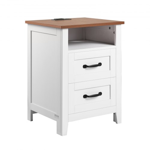 EUGAD Side table with charging station, bedside table with charging EUGAD Side table with charging station, bedside table with charging