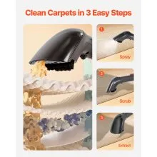 Portable Carpet Cleaner Machine Dual-Water Tank 11.5Kpa Upholstery Cleaner