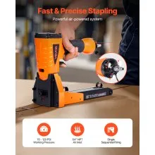 VEVOR Pneumatic Carton Closing Stapler 13 Gauge Air Staple Gun for 1-3/8" Crown