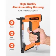VEVOR Pneumatic Staple Gun, 20 Gauge Air Upholstery Stapler for 50 Series Fine Wire Staples 1/2" Crown 1/4"-5/8" Length, Max 110PCS Loading Air Staple Gun for Upholstering, Woodworking, DIY Projects