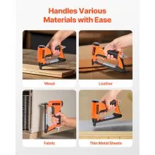 VEVOR Pneumatic Staple Gun, 20 Gauge Air Upholstery Stapler for 50 Series Fine Wire Staples 1/2" Crown 1/4"-5/8" Length, Max 110PCS Loading Air Staple Gun for Upholstering, Woodworking, DIY Projects