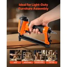 VEVOR Pneumatic Staple Gun 21 Gauge Upholstery Stapler for 80 Series 1/2" Crown