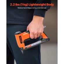 VEVOR Pneumatic Staple Gun, 21 Gauge Air Upholstery Stapler for 80 Series Fine Wire Staples 12.8mm Crown 6mm -16mm Length, Max 150PCS Loading Air Staple Gun for Upholstering, Woodworking, DIY Projects