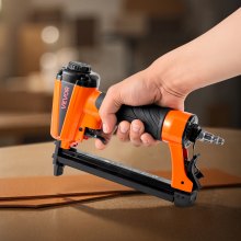 VEVOR Pneumatic Staple Gun, 21 Gauge Pneumatic Upholstery Stapler for 80 Series 12.8mm Crown 6mm-16mm Length Staples, 70-110 PSI Air Staple Gun for Woodworking, Upholstering, Crafts, DIY Projects