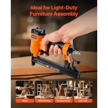 VEVOR Pneumatic Staple Gun 22 Gauge for 71 Series Fine Wire Staples 3/8" Crown