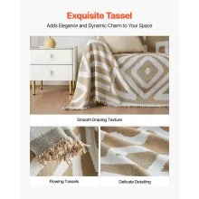Couch Slipcover 117.72 x 71.26 Inch Scratch-Resistant Chenille Sofa Covers Khaki