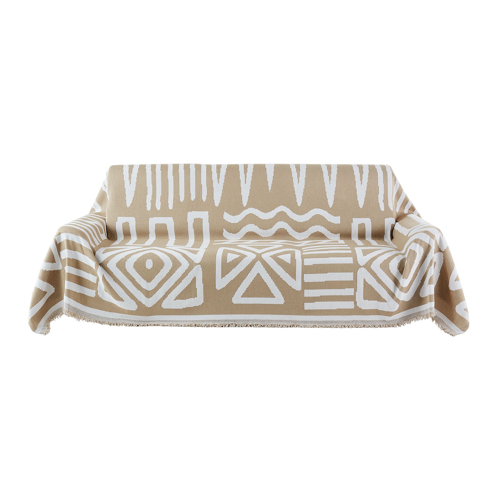 VEVOR Couch Cover, 117.72 x 71.26 Inch Boho Sofa Covers, Anti-Slip Chenille Cushion Protector for Sectional Sofa, Washable and Scratch-Resistant Love Seat Slipcover for Cat / Dog Sofa Protector, Khaki