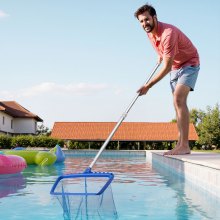 VEVOR Swimming Pool Pole 3.4 to 15 ft Telescopic Aluminum Alloy Twist Locking